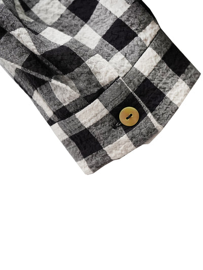 Unlogical Poem Black and White Gingham Cotton Shirt