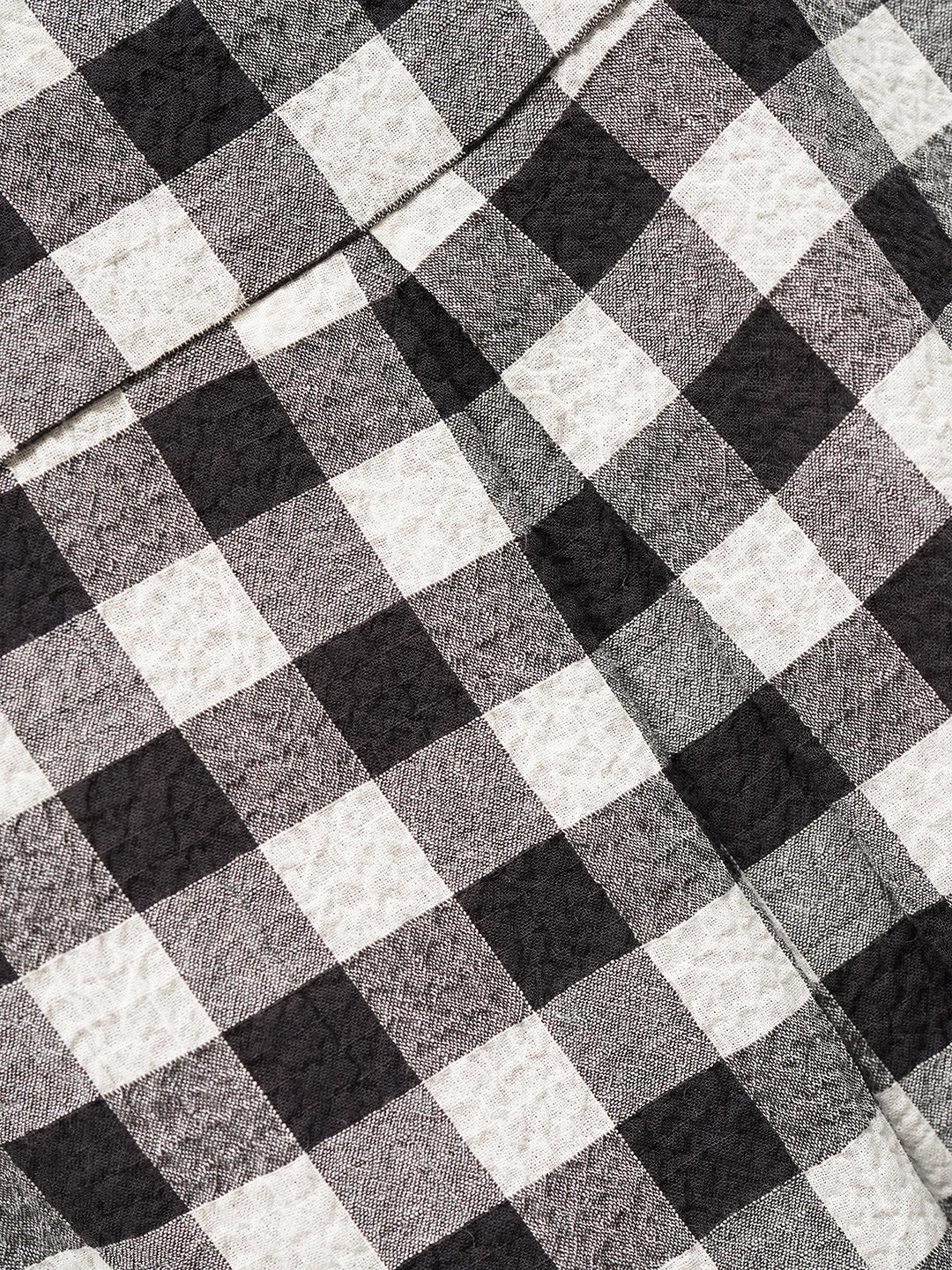 Unlogical Poem Black and White Gingham Cotton Shirt