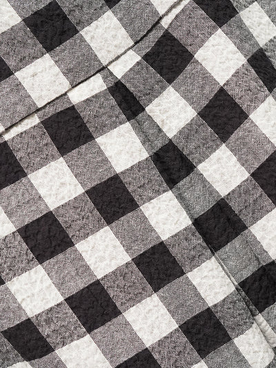 Unlogical Poem Black and White Gingham Cotton Shirt