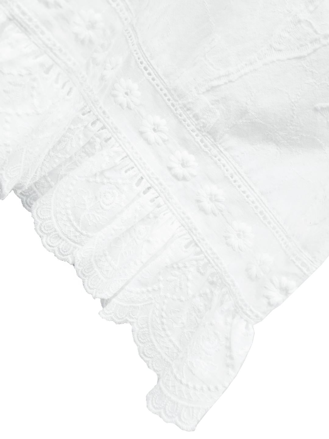 Unlogical Poem Victorian-style Cat Hollow Embroidery Cotton Blouse