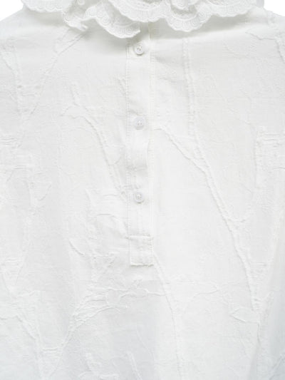 Unlogical Poem Victorian-style Cat Hollow Embroidery Cotton Blouse