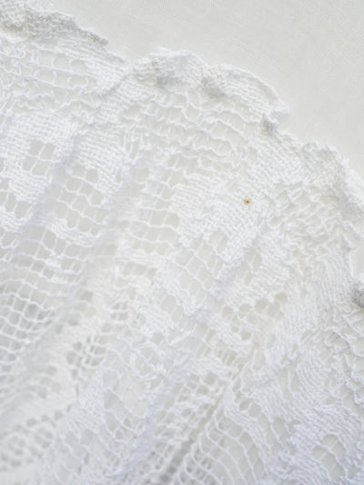 Unlogical Poem Vintage Style Poetry Embroidery Lace Ramie Dress Smock