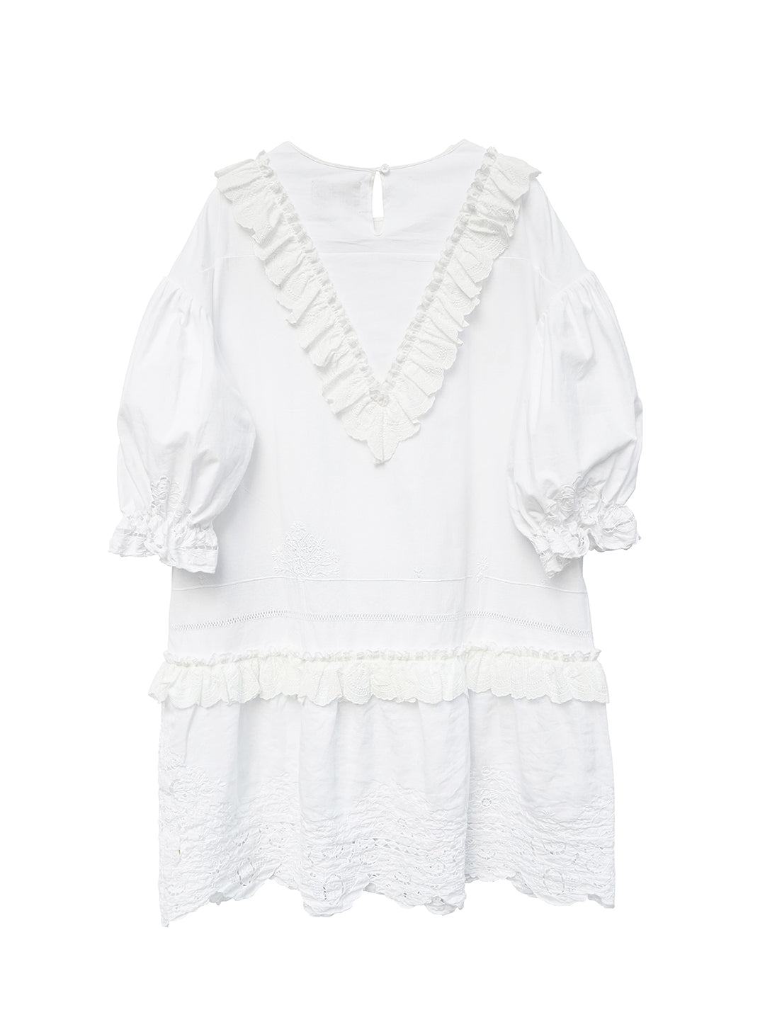Unlogical Poem Poetry Embroidery Patchwork Cotton Dress