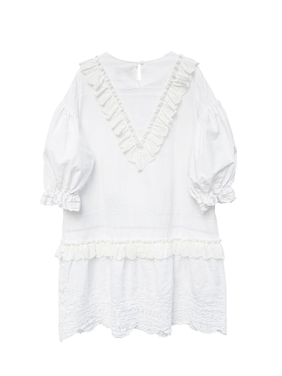 Unlogical Poem Poetry Embroidery Patchwork Cotton Dress