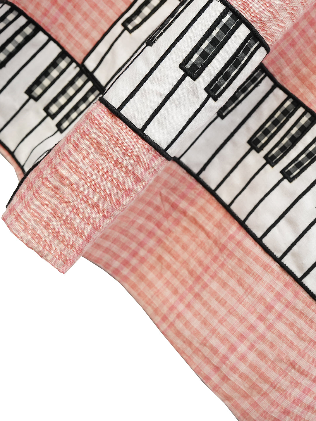 Unlogical Poem Handmade Yoyo Flower Bow Piano Embroidered Linen Bud Dress