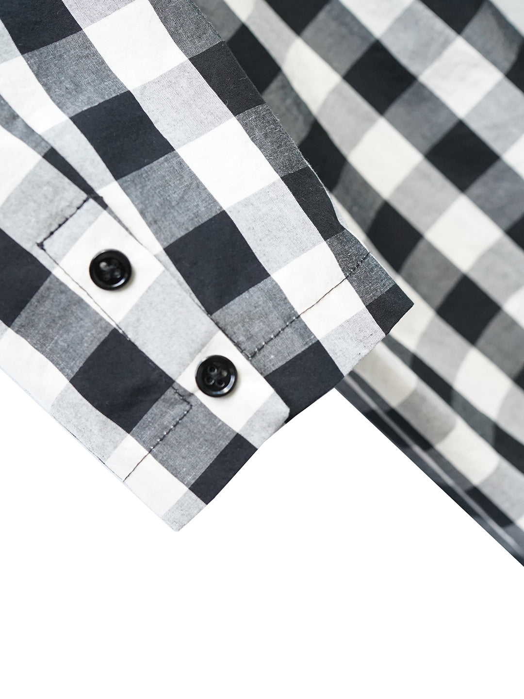 Unlogical Poem Retro-style Cat Embroidered Gingham Gigot Sleeve Flax Dress