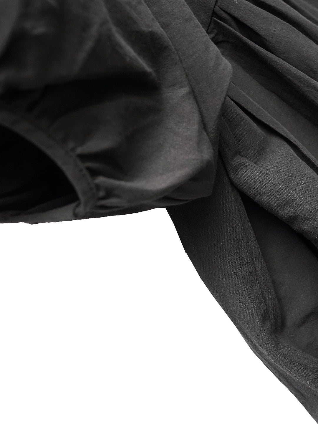 Unlogical Poem Cat and Piano Embroidered Black Hemp Dress