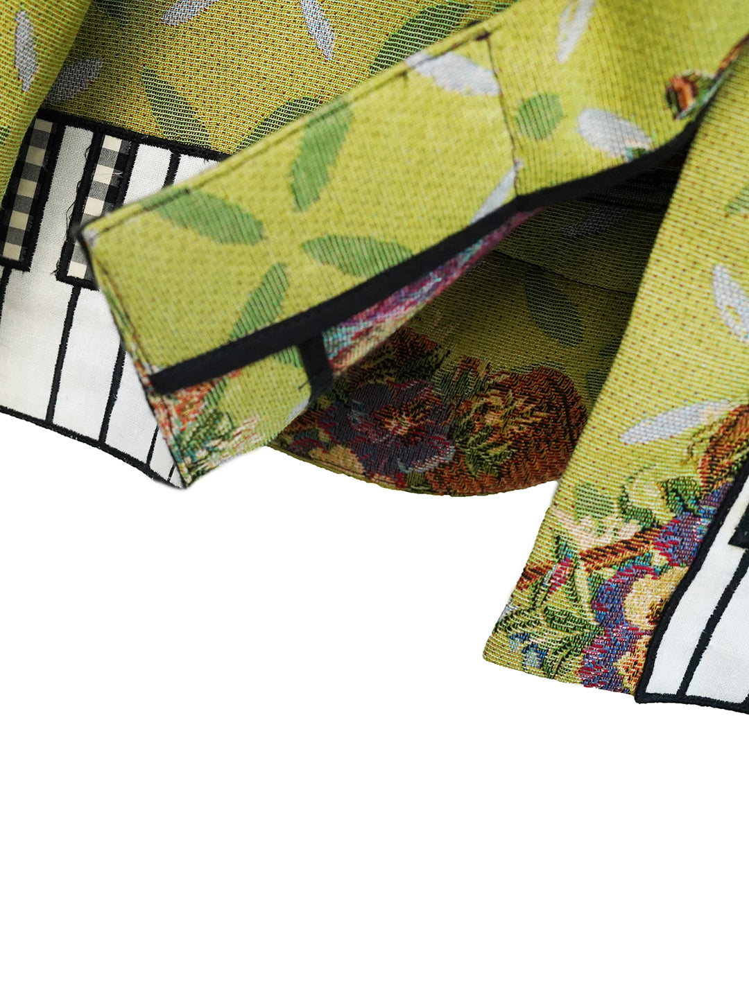 Unlogical Poem Cat Embroidered Illustration Printed Yarn-dyed Blazer