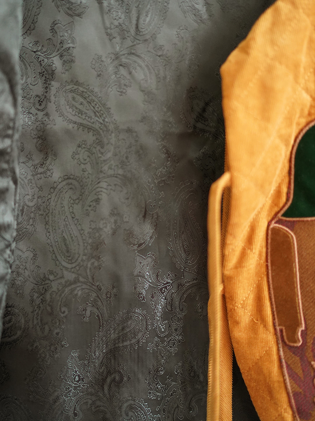 Unlogical Poem Doll Patchwork Embroidered Yellow Quilted Vest