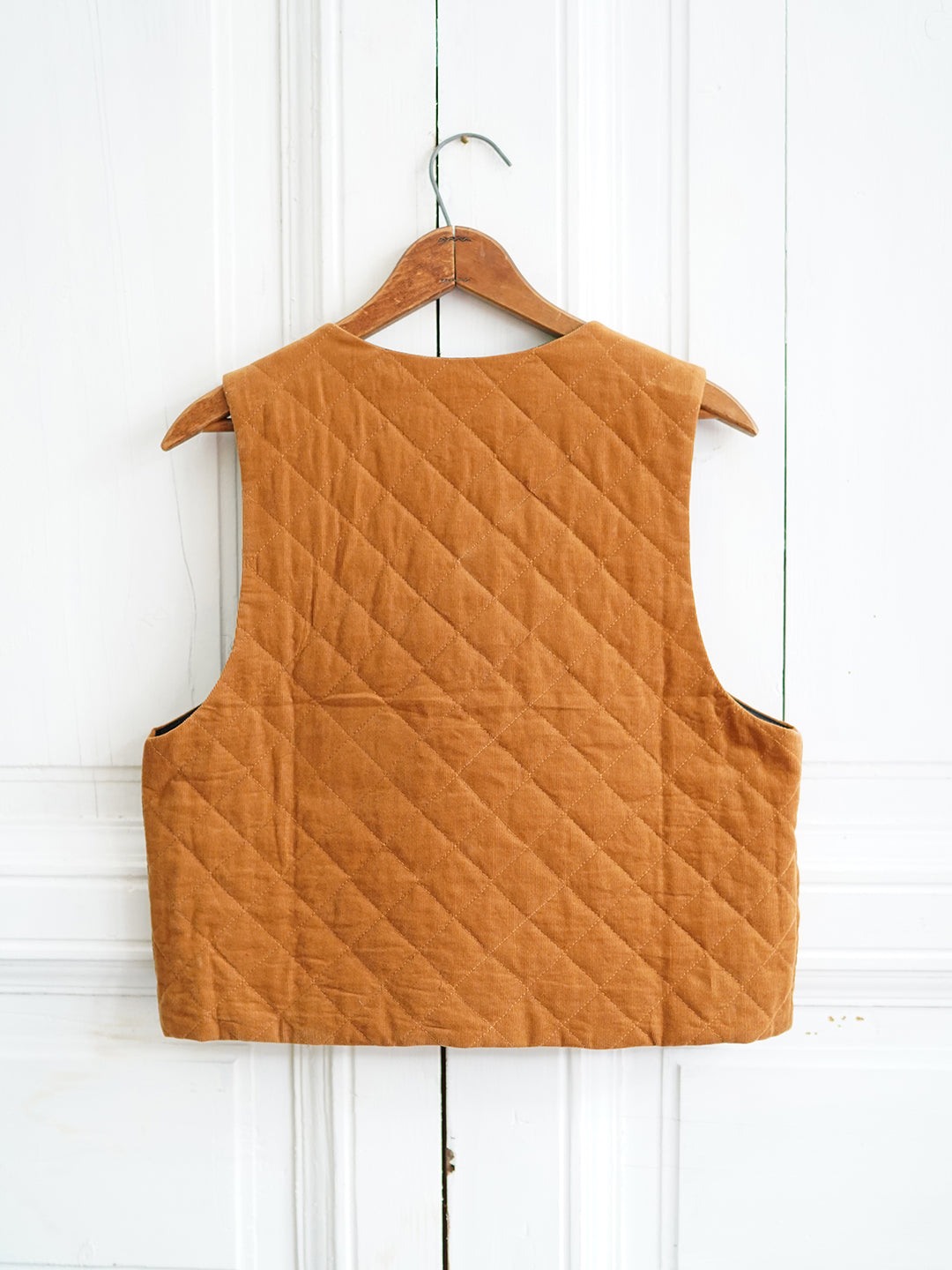 Unlogical Poem Doll Patchwork Embroidered Yellow Quilted Vest