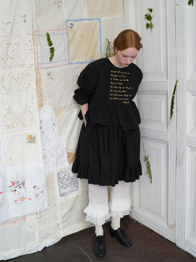 Unlogical Poem Victorian-Style Lace Ruffled Leggings