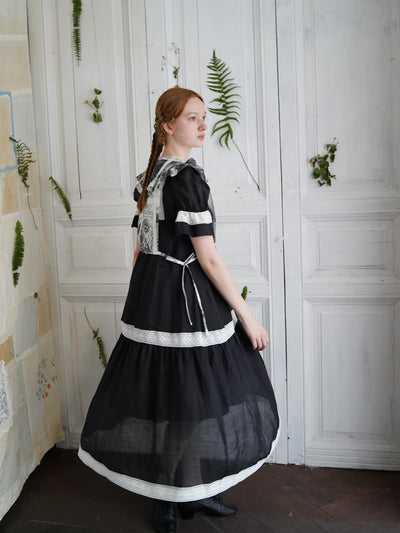 Unlogical Poem Bohemian style lace-insert long dress