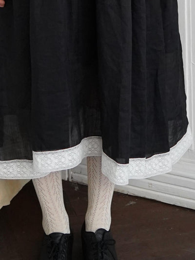 Unlogical Poem Bohemian style lace-insert long dress