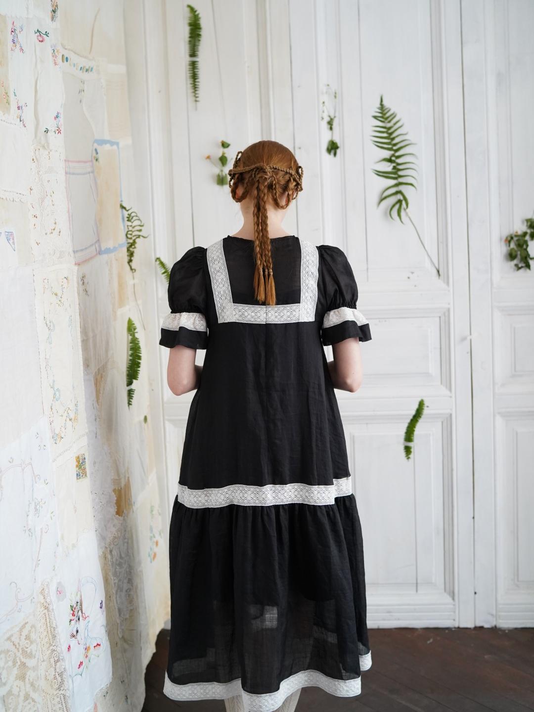 Unlogical Poem Bohemian style lace-insert long dress