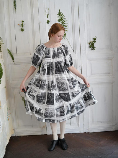 Unlogical Poem Asymmetrical Hem  Dress with Open Back and Bow