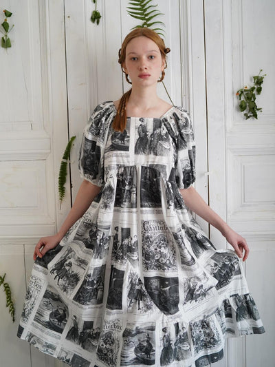 Unlogical Poem Asymmetrical Hem  Dress with Open Back and Bow