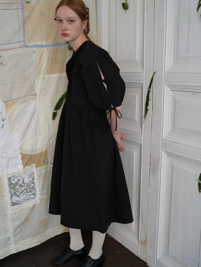 Unlogical Poem Vintage-Style Puff Sleeve Printed Dress