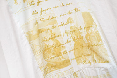 Unlogical Poem  Poetic Embroidered Ruffle Top with Batwing Sleeves