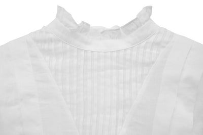 Unlogical Poem Victorian Stand Collar Blouse with Leg-of-Mutton Sleeve