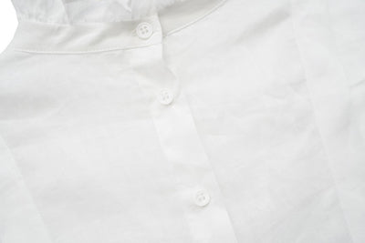 Unlogical Poem Victorian Stand Collar Blouse with Leg-of-Mutton Sleeve
