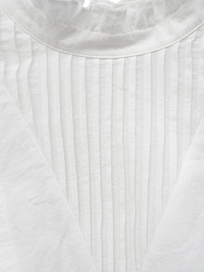 Unlogical Poem Victorian Stand Collar Blouse with Flower Basket Embroidery and Leg-of-Mutton Sleeves
