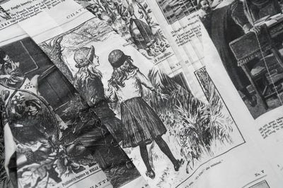Unlogical Poem Victorian Stand Collar Blouse with Leg-of-Mutton Sleeve