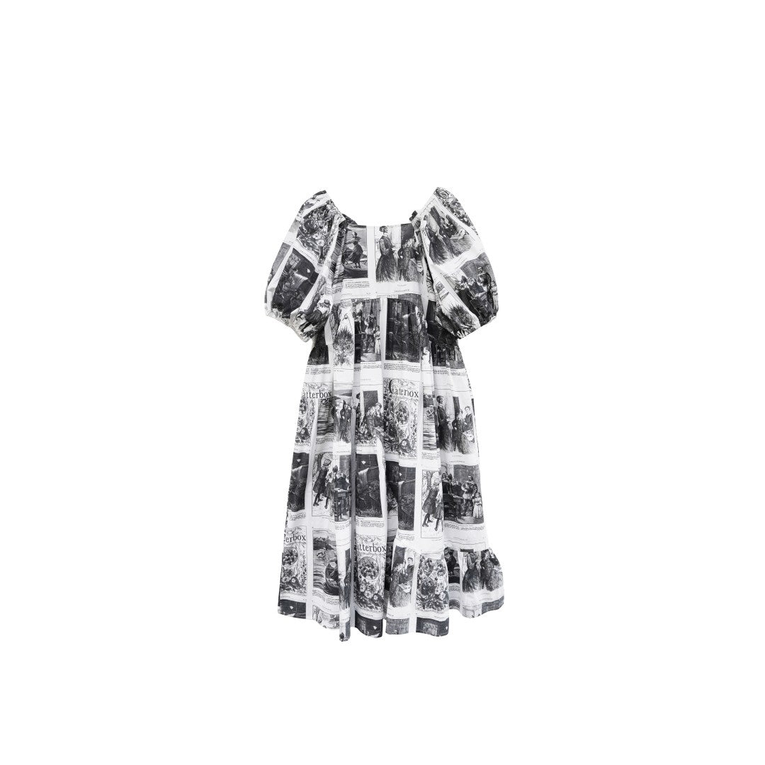 Unlogical Poem Asymmetrical Hem  Dress with Open Back and Bow