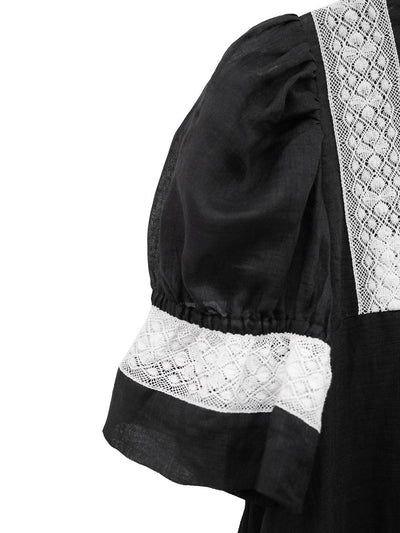 Unlogical Poem Bohemian style lace-insert long dress