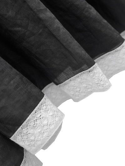 Unlogical Poem Bohemian style lace-insert long dress