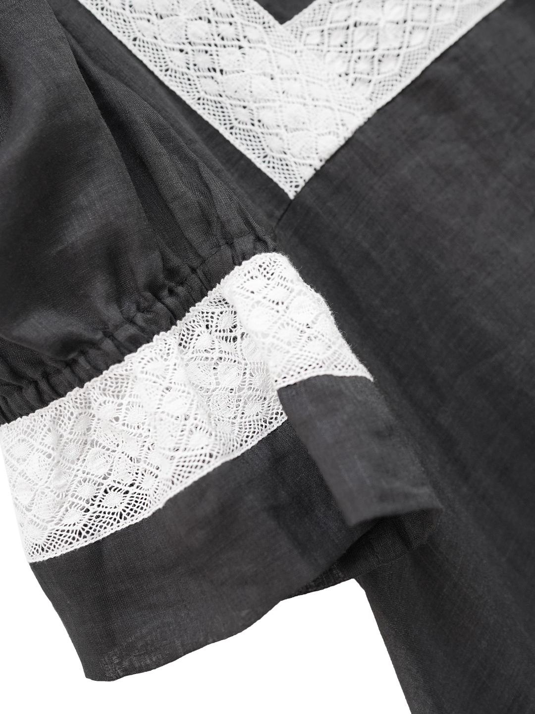 Unlogical Poem Bohemian style lace-insert long dress
