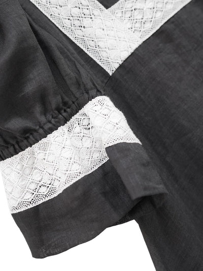Unlogical Poem Bohemian style lace-insert long dress