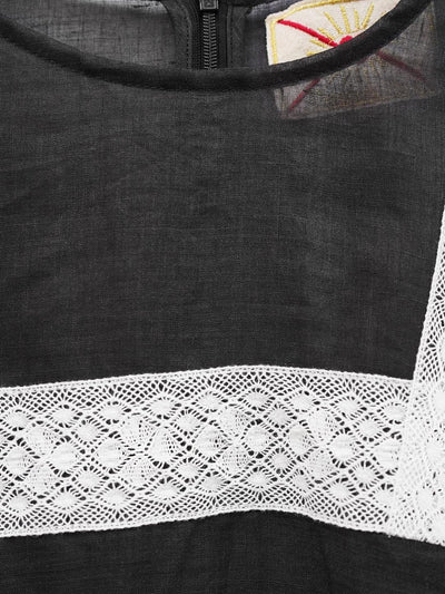 Unlogical Poem Bohemian style lace-insert long dress