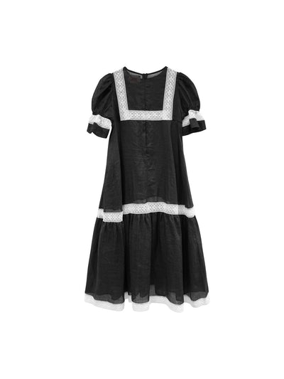 Unlogical Poem Bohemian style lace-insert long dress