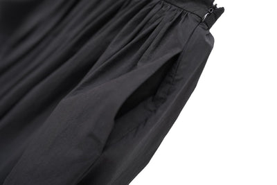 Unlogical Poem Double-Layered Printed Mesh Skirt with Petal Ruffles and Bubble Hem