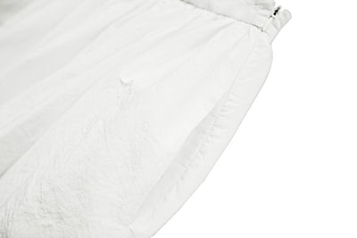 Unlogical Poem Double-Layered Printed Mesh Skirt with Petal Ruffles and Bubble Hem