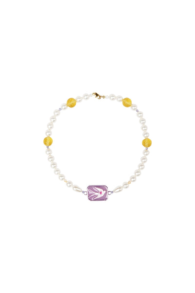 Unlogical Poem Vintage Style Contrasting Colors Natural Shell Necklace