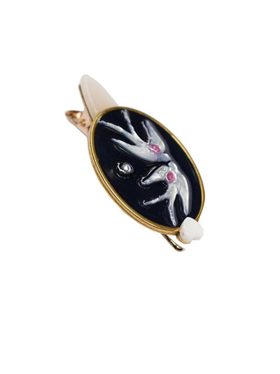 Unlogical Poem Contrasting Colors Handmade Natural Shell Hairpin