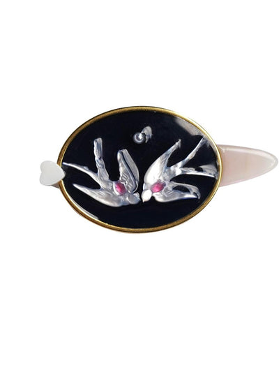 Unlogical Poem Contrasting Colors Handmade Natural Shell Hairpin