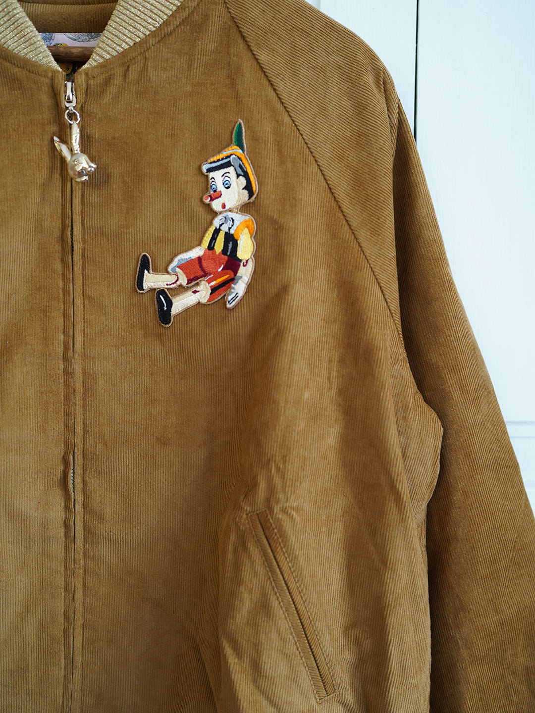 Unlogical Poem Cat Embroidery  Patchwork Brown Jacket