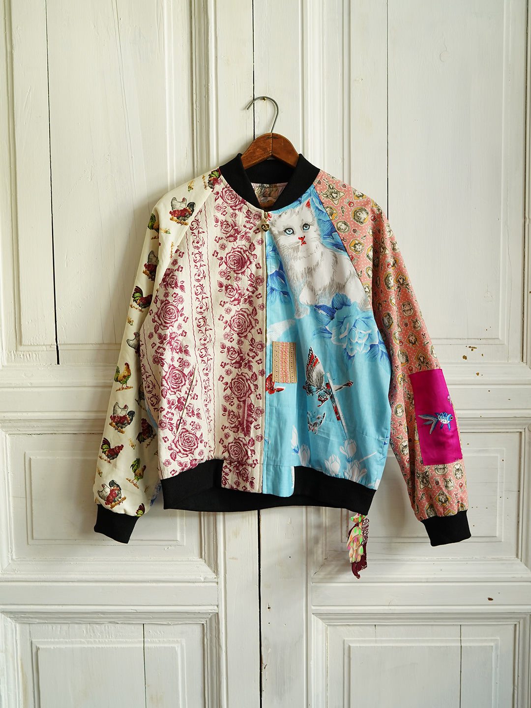 Unlogical Poem Patchwork Souvenir Jacket