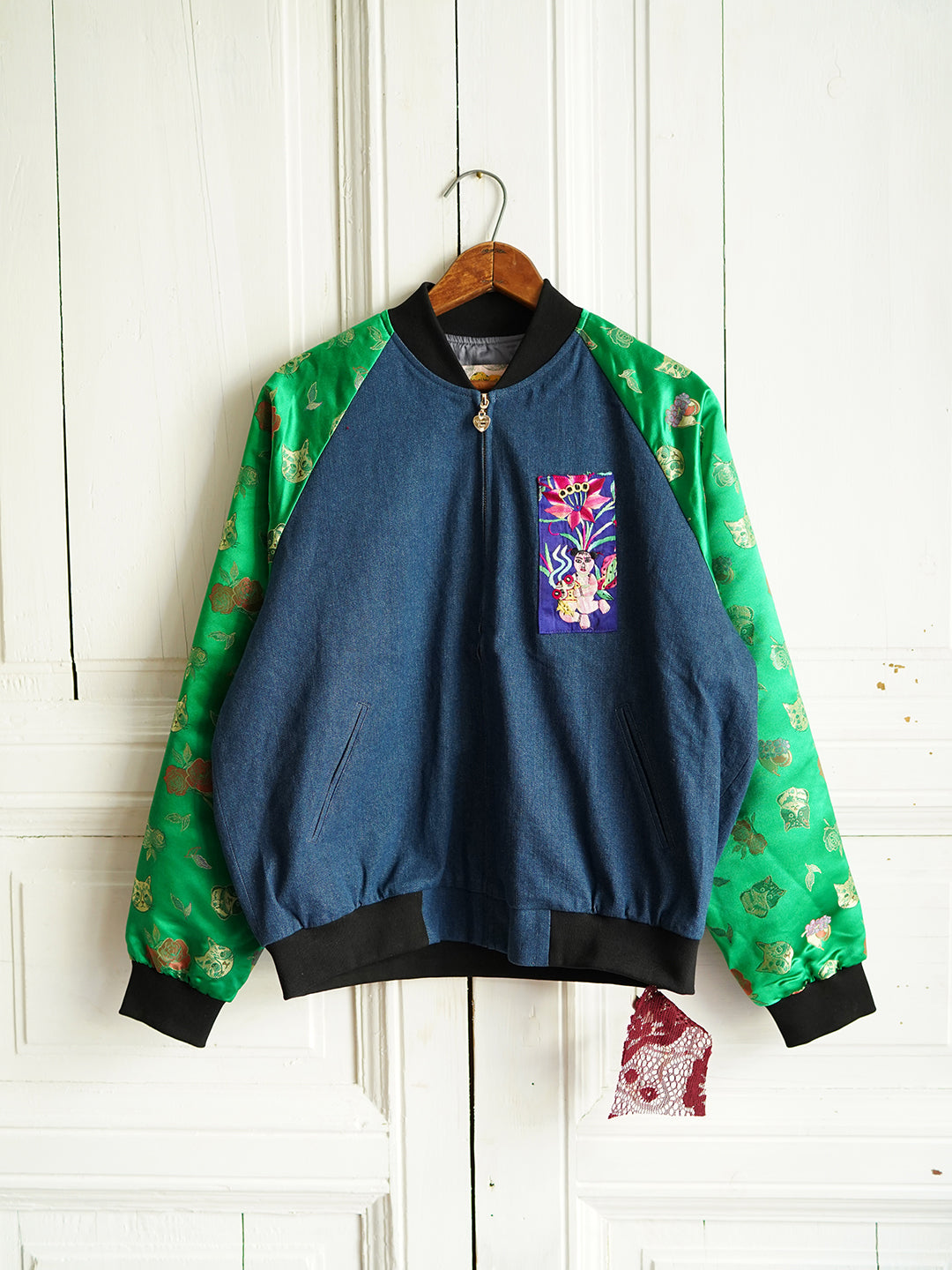 Unlogical Poem Patchwork Souvenir Jacket