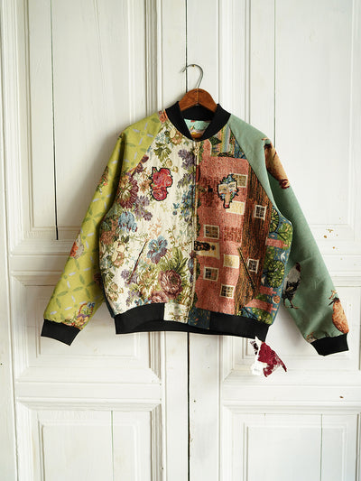 Unlogical Poem Patchwork Souvenir Jacket