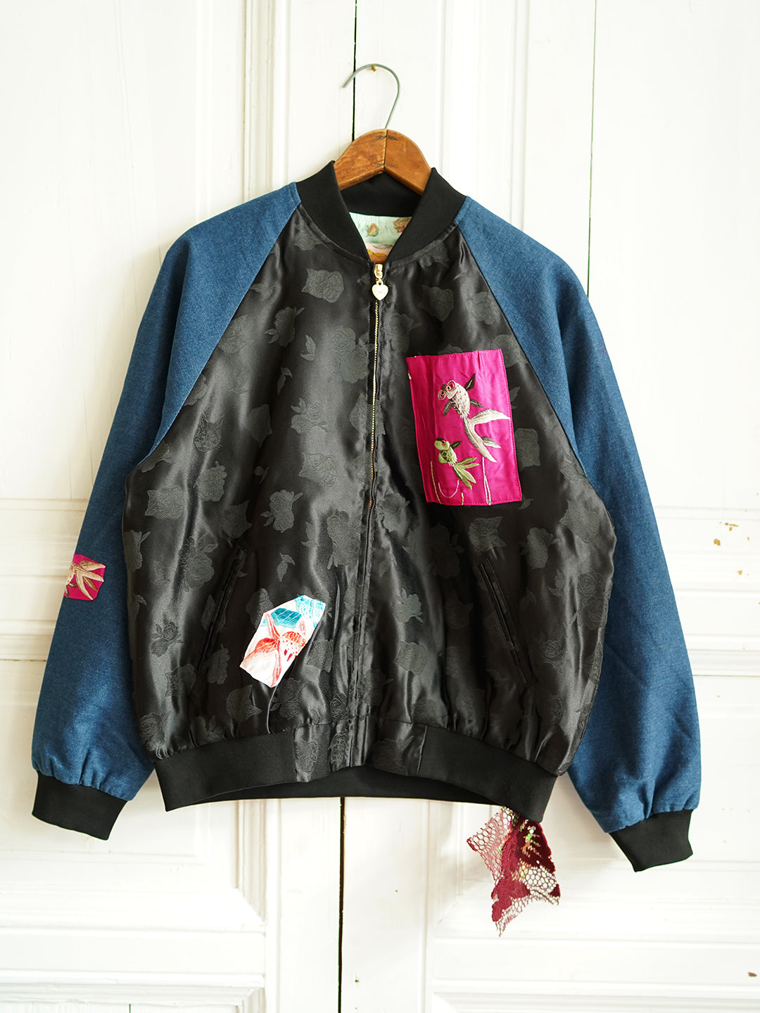 Unlogical Poem Patchwork Souvenir Jacket