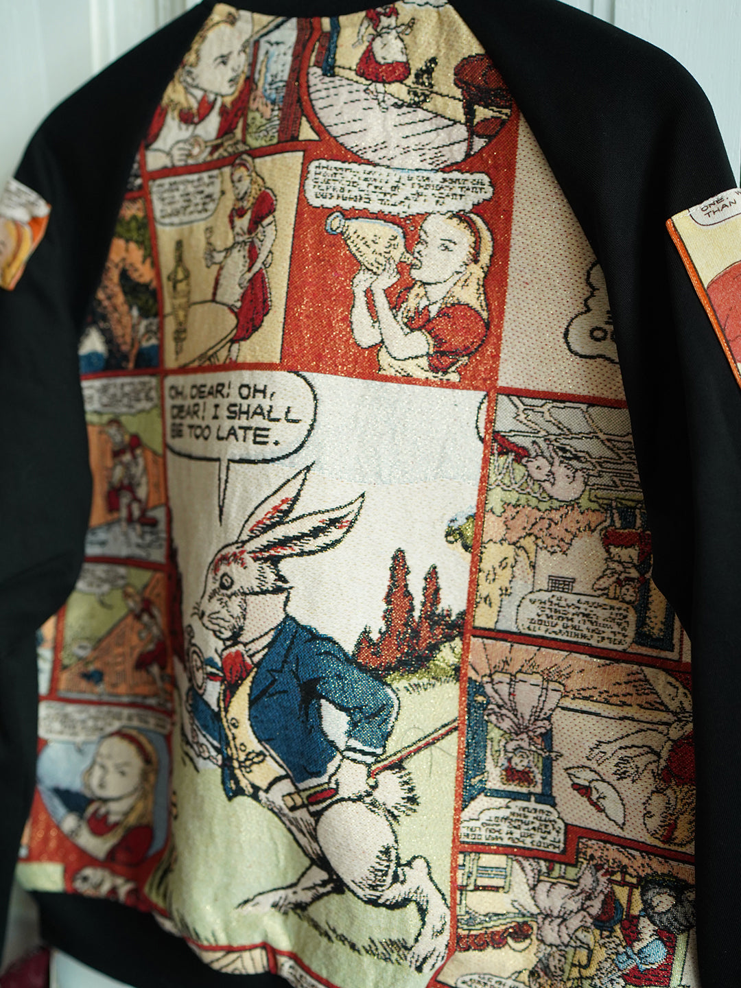 Unlogical Poem Rabbit Embroidery Patchwork Souvenir Jacket