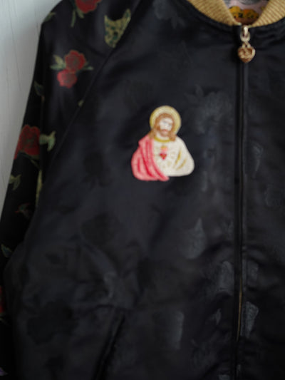 Unlogical Poem Jesus Embroidery Patchwork Souvenir Jacket