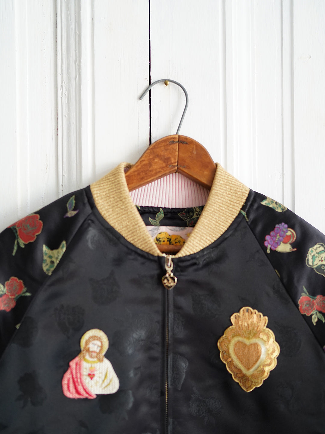 Unlogical Poem Jesus Embroidery Patchwork Souvenir Jacket