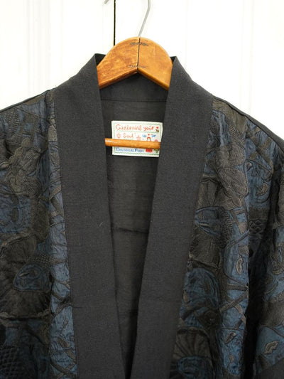 Unlogical Poem Silk Organza Pierrot Embroidery  Kimono