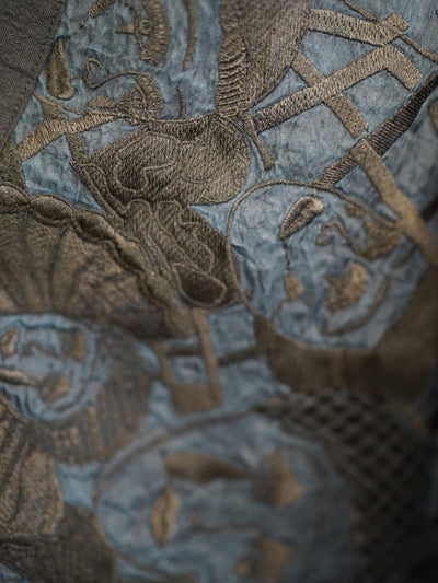 Unlogical Poem Silk Organza Pierrot Embroidery  Kimono