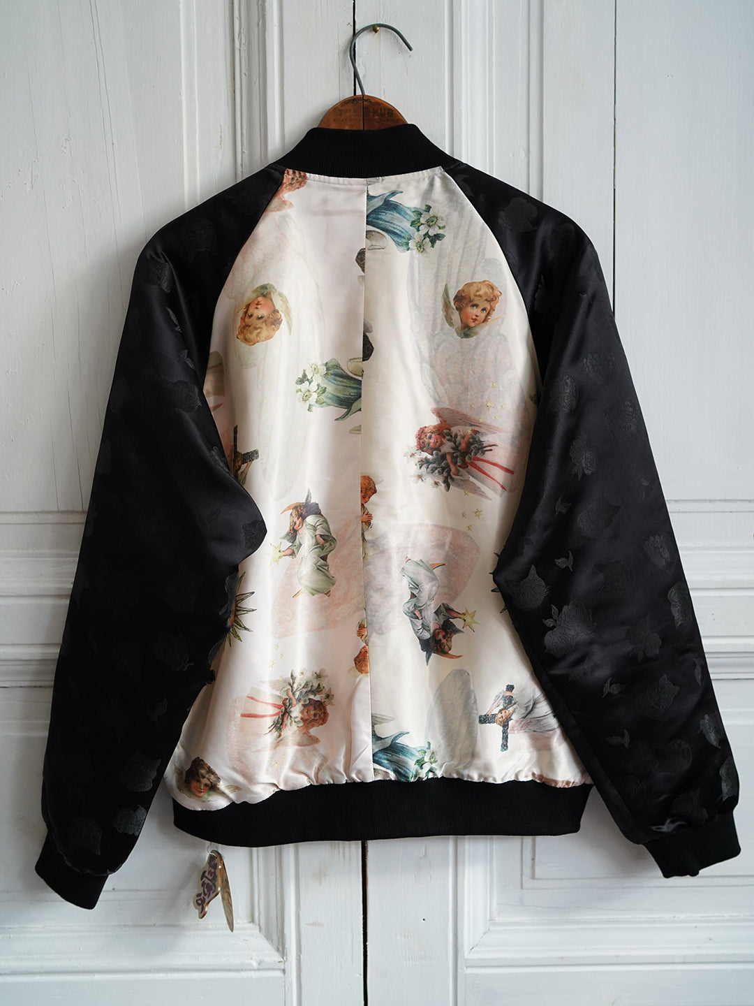 Unlogical Poem Angel Print White Souvenir Jacket