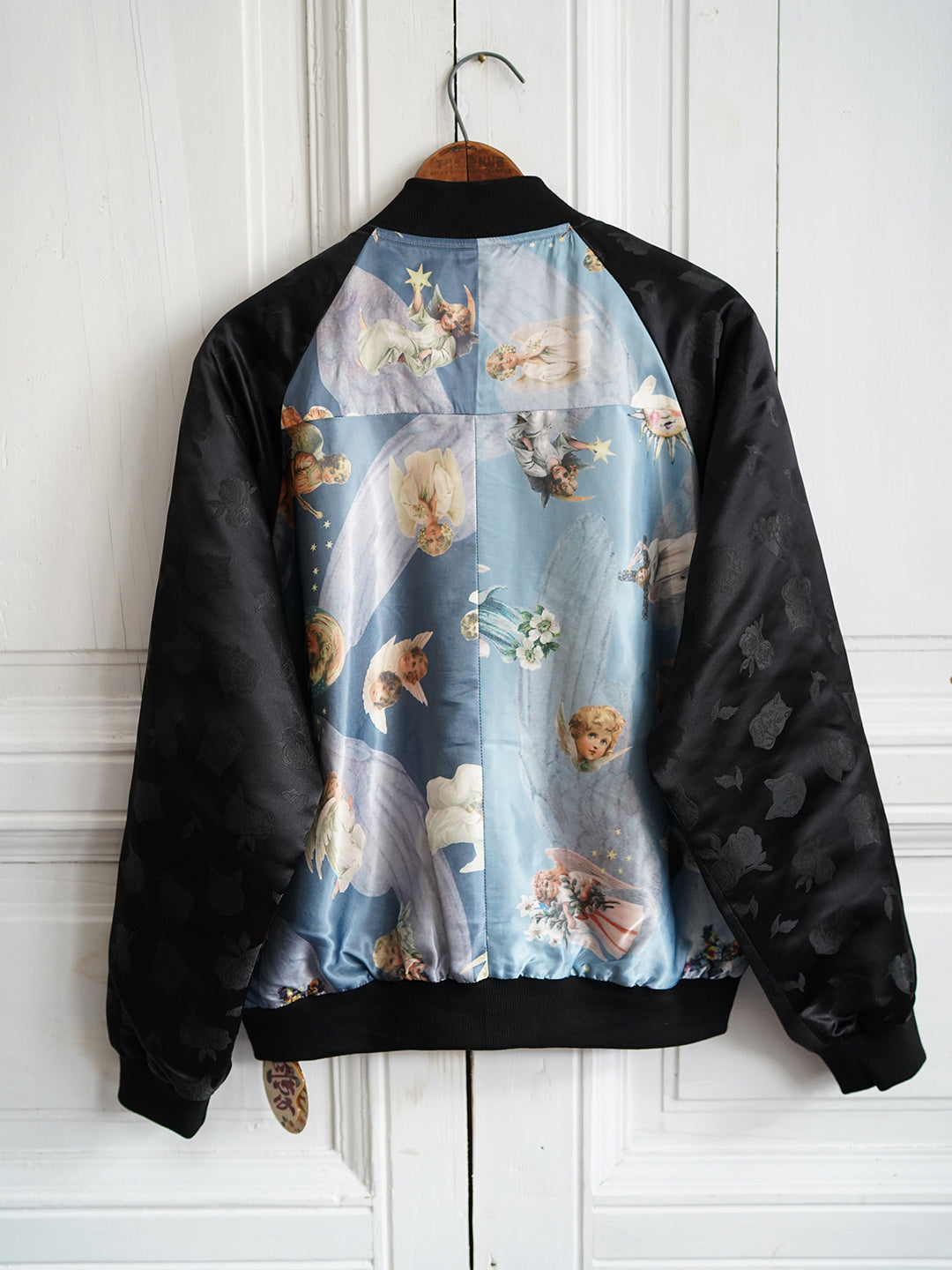 Unlogical Poem Angel Print Blue Souvenir Jacket